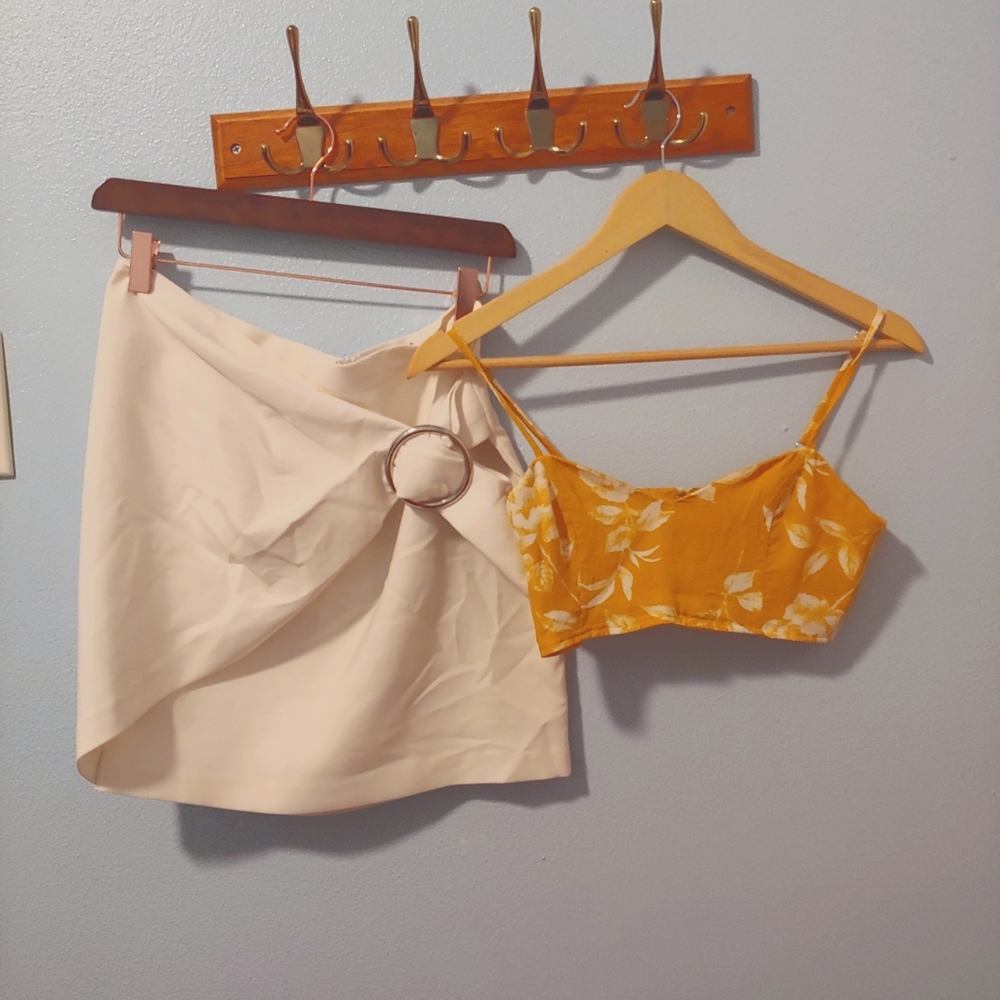 Cottagecore Date Floral Top and Wrap Skirt